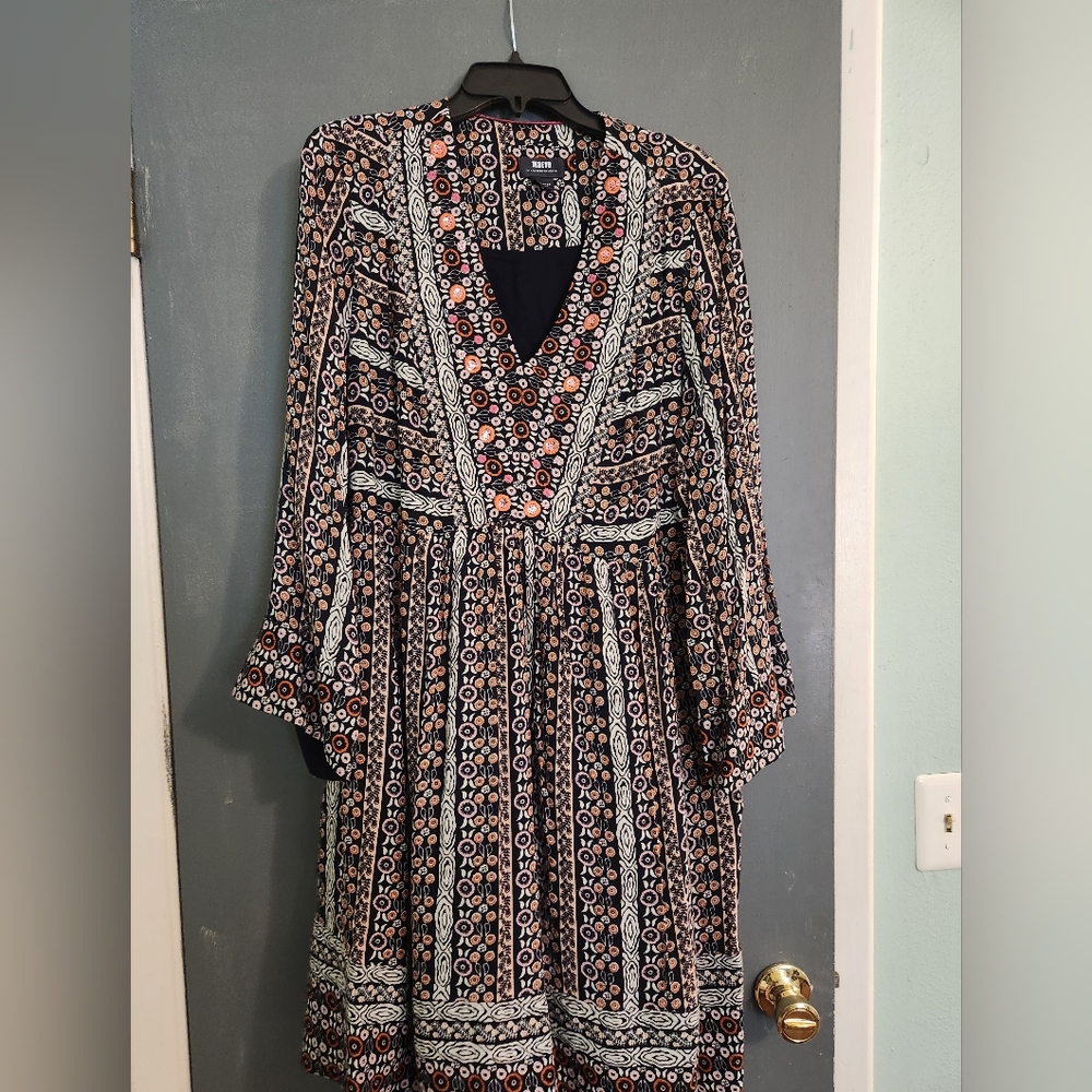 Anthropologie Floral Print Dress XL